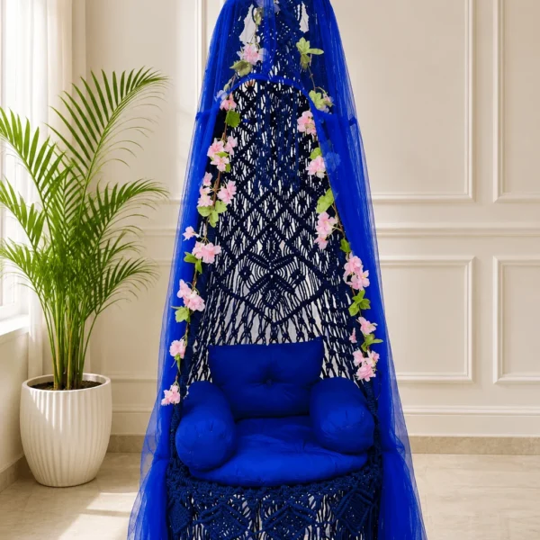 ২৬ ইঞ্চি নেভী ব্লু দোলনা (গোলাপী ফুলসহ)